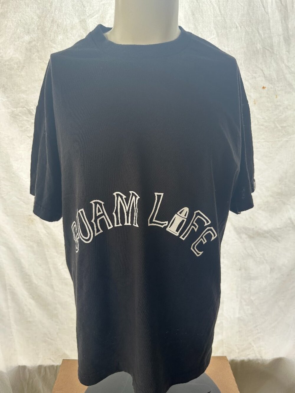 Guam Life Men's Black T Shirt Size XL Made in Guam Cotton